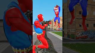 Shark spider rescues SpiderMan from Dinosaur TRex vs Hulk spiderman dinosaur dinosaurs [upl. by Kurzawa262]