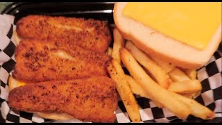 Quickie Air Fryer Lunch  Crispy Crunchy Fish Fillet Sandwich 🥪  4454 [upl. by Akinimod]