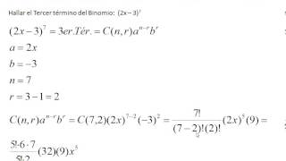 Binomio Newton término nésimo 01 [upl. by Halpern416]