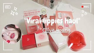 Kbeauty Viral lippies 🧃🍬🍡🍒🍓 Peripera AOU Dinto etc [upl. by Letnohs]