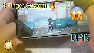 3 Finger Custom⚙️📱 l Best DPI for Headshot🔥⚡l [upl. by Saba]