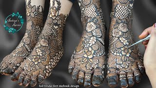 Full Leg Mehndi Design bridal  Latest Feet Mehndi Design  Foot Bridal Mehndi feetmehndi bridal [upl. by Early298]