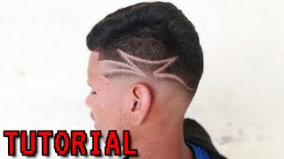 Como hacer un diseño de rayas  corte de pelo con rayas [upl. by Eznyl]