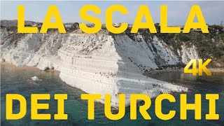 ITALIA BELLA  LA SCALA DEI TURCHI 4K Realmonte Agrigento Sicilia Sicily DRONE [upl. by Pudens]