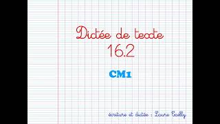 CM1  dictee n°162 [upl. by Trebmal]