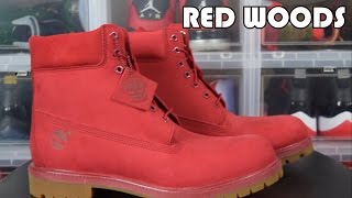 Sneaker Collection New Timberland quotRed Woodsquot Boot Pickup  airtrafficking  Red Suede [upl. by Neroc]