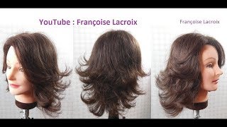 Coupe de cheveux femme dégradée  Medium length haircut with layers  Corte de pelo en capas [upl. by Ailaht102]