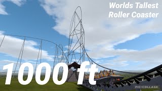 The Most Realistic 1000 Foot Tall Roller Coaster Concept [upl. by Pasco]