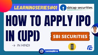 How to apply IPO in SBI Securities through UPI  SBI Securities Online IPO application Process [upl. by Akenn]