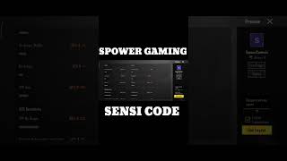 2024 SPOWER GAMING SENSITIVITY CODE SPOWER GAMING SENSITIVITY SETTINGS spower CONTROL ZONE [upl. by Hnoj]