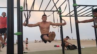 Iron cross power in Barceloneta Beach [upl. by Akinaj361]