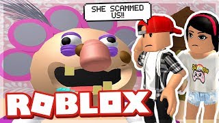 WE GOT SCAMMED PLAYING ROBLOX GAME  ROBLOX ESCAPE GRANDMA OBBY [upl. by Aydiv]