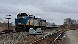 VIA Rail F40PH2D 6413 Leads Passenger Train 1 quotThe Canadianquot [upl. by Sel21]