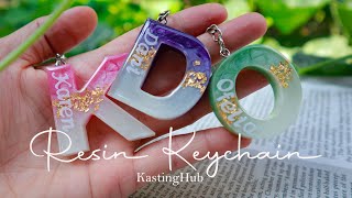 Personalize Epoxy Resin Letter Keychain  DIY Letter Resin Keychains for Beginners  KastingHub [upl. by Asare]