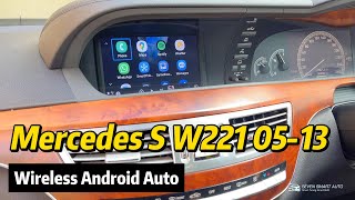 Mercedes S Class W221 0513 Retrofitted Android Auto [upl. by Ditzel]