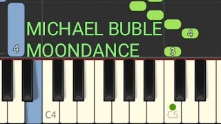 michael bublemoondancerallentatoslowpiano facile easy tutorial [upl. by Aisyle]