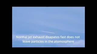 Chemtrails vs Normal Jet exhaust Timmins OntariO [upl. by Akiwak]