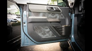 2021 Bronco Interior Door Card Topographic Map Overlays [upl. by Giuliana]