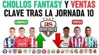 🚀 LOS MEJORES FICHAJES Y CHOLLOS FANTASY TRAS LA JORNADA 10  VENTAS CLAVE 🔍  BIWENGER 2425 [upl. by Artimid]