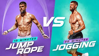 10 Min Jump Rope Vs 30 Min Jogging Which Burns More Calories [upl. by Fonz]