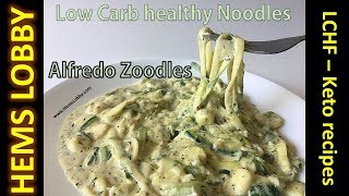 Healthy noodles for weight loss  Zucchini alfredo noodles recipe in Tamil eng title Keto recipes [upl. by Pooley667]