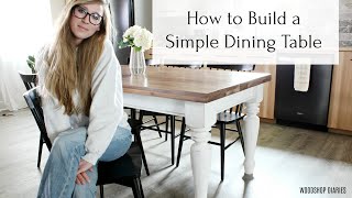 How to Build a Simple DIY Dining Table With Laminated Walnut Top [upl. by Hamlet947]