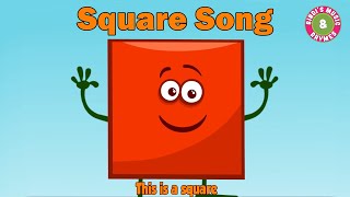 Square Song  Learn Shapes Song  Square Rhyme for kids  Educational  Bindis Music amp Rhymes [upl. by Nilhsa]