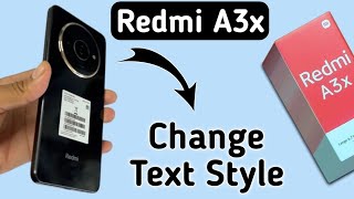 Redmi A3x Font style change kaise kare how to change text style in Redmi how to download font styl [upl. by Tove]