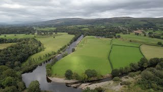 Kirkby Lonsdale 001  Ruskins View  JMW Turner  John Ruskin  Cumbria  Drone [upl. by Ellerrehs]