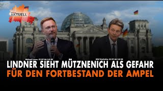 Lindner Mützenich Gefahr für den Fortbestand der Ampel [upl. by Nnylyak]