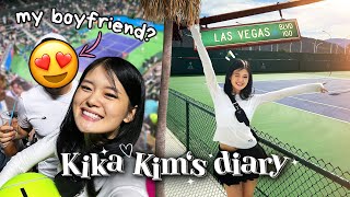 SO EXPENSIVE 😱 one day trip to LAS VEGAS 🇺🇸 BNP PARIBAS OPEN  Kika Kim’s Diary 4 [upl. by Eatnoid]