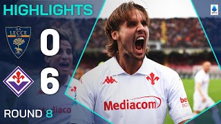 LECCEFIORENTINA 06  HIGHLIGHTS  Huge win for Fiorentina  Serie A 202425 [upl. by Vinna]