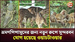 ভ্রমণপিপাসুদের জন্য নতুন রুপে সুন্দরবন যোগ হয়েছে ওয়াচটাওয়ার  Sundarbans  Watchtower  Channel 24 [upl. by Aninad]