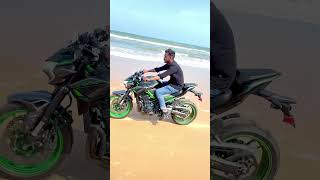 Chirala Beach z900 kawasaki superbike motovlogger telugumotovlogger hyderabad zx10r shorts [upl. by Ariaek876]