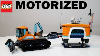 Motorized LEGO City Arctic Truck set 60378 CADA Micromotors amp BuWizz [upl. by Nogem854]