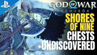 Shores of Nine all Collectibles Artefact Chests undiscovered Locations  God of War Ragnarok [upl. by Zacharias831]