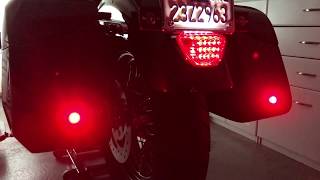 DIY Harley Davidson Sportster Hard Bags LED Installation HowTo on XL1200 Custom [upl. by Lorelei]