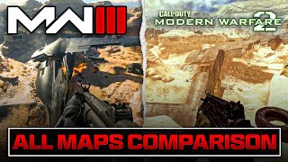 COMPLETE MW3 vs MW2 2009 Map Comparison All 16 Remastered Multiplayer Map Comparisons [upl. by Nylauqcaj]