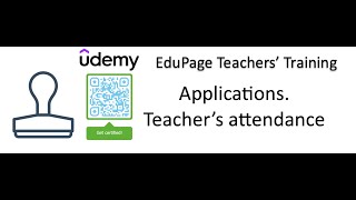 61 EduPage Teachers Training Application forms Teachers attendance [upl. by Cut500]