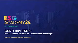 CSRD und ESRS Woher kommen die Daten für UmweltschutzReportings [upl. by Roderic648]