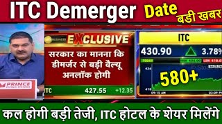 ITC Demerger News Anil Singhviitc share latest newsanalysis itc hotels demerger dateprice target [upl. by Fayina301]