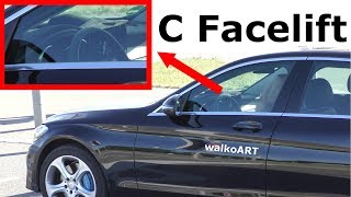 Mercedes Erlkönig CKlasse CClass Facelift 2018 Blick nach innen new interior W205 4K SPY VIDEO [upl. by Lalo226]