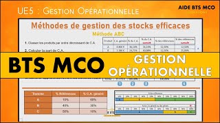 AIDE BTS MCO  La méthode ABC pour gérer son stock  U5 GESTION OPÉRATIONNELLE [upl. by Mcclish526]