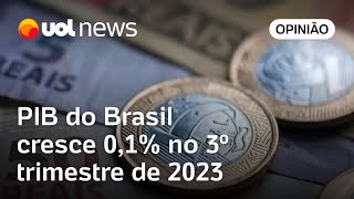 PIB do Brasil se mantém estável e cresce 01 no 3º tri de 2023 Haddad Vamos crescer 3 este ano [upl. by Junna]