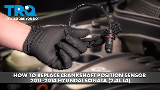 How to Replace Crankshaft Position Sensor 20112014 Hyundai Sonata [upl. by Kcirderfla459]