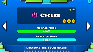 Geometry Dash  quotCyclesquot 100 Complete [upl. by Ekusuy796]