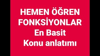 FONKSİYONLAR 1EN KOLAY FONKSİYON ÖĞRENME YOLLARI BİLGİ MATEMATİK [upl. by Kym360]