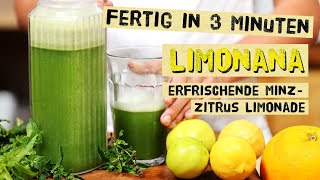 Dieses erfrischende Sommergetränk kannst du schnell und günstig selber machen  Limonade  Limonana [upl. by Inavihs921]