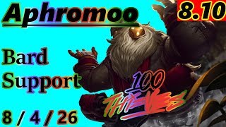 Aphromoo as Bard Support  S8 Patch 810  Full Gameplay [upl. by Nasia646]