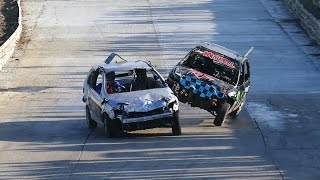 Banger Racing Angmering Oval Raceway Micro Bangers and CB contact 02042017 [upl. by Hamirak45]